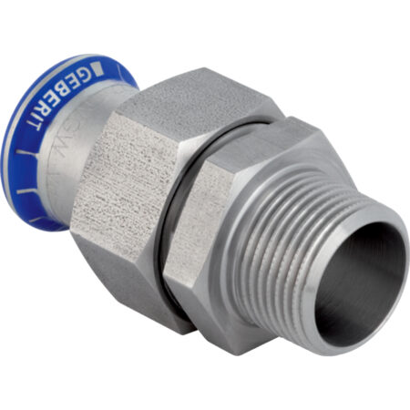 GE Mapress ES Uebergangsverschraubung mit UeWM aus Edelstahl d18mm x R1/2