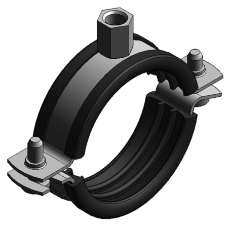 Rohrschelle Trabant 25x2.5, 132 - 136 mm M10/M12 EPDM