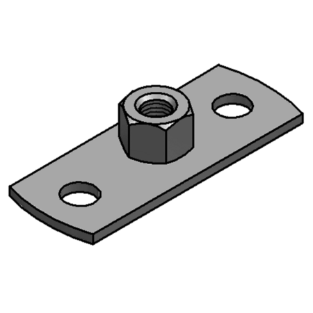 Grundplatte Typ 0, Anschluss M10 Platte 80x30x3 mm