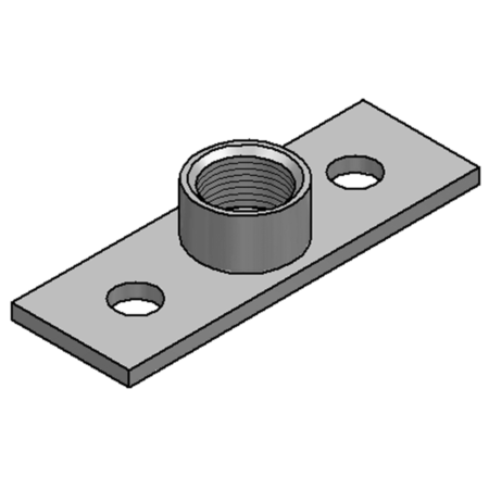 Grundplatte Typ V, Anschluss 1/2" Platte 120x40x5 mm