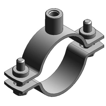 Rohrschelle Maxima PSM 25x3, 30 - 35 mm M8/M10 o. Dämm.