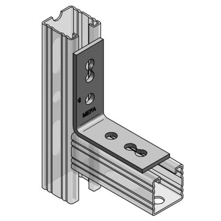 Winkel 4-Lo. C-Profil 45, 90 Schenkel 102,5 x 102,5 mm