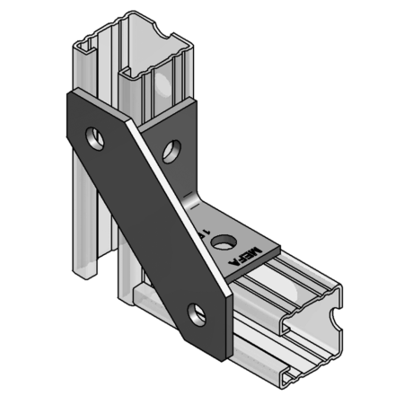 Universalknoten, 114 x 114 x 5 mm für Profil 45