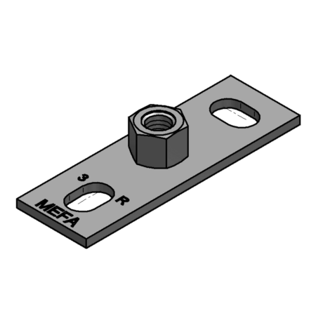 Grundplatte Typ I, Anschluss 1/2" Platte 108x35x4 mm