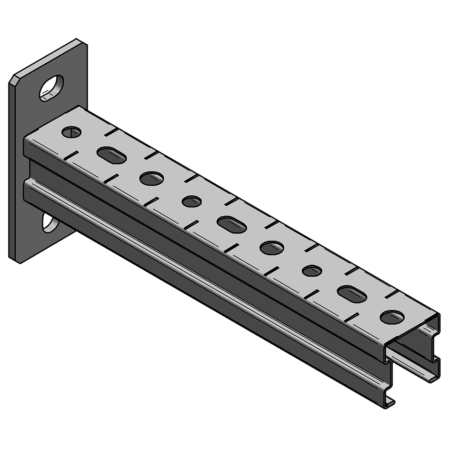 Konsole Stex 35/35, L= 525 mm Platte längs gvz