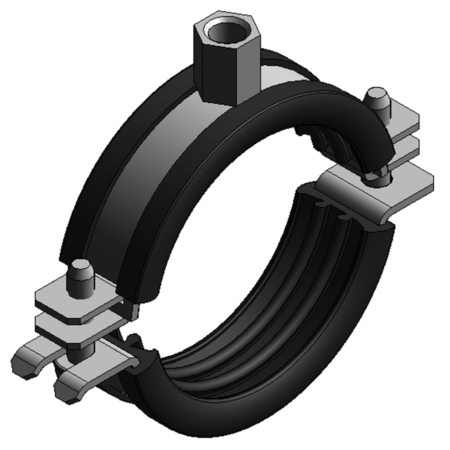 Rohrschelle Omnia MB 20x1.5, 30 - 35 mm M8/M10 TPE
