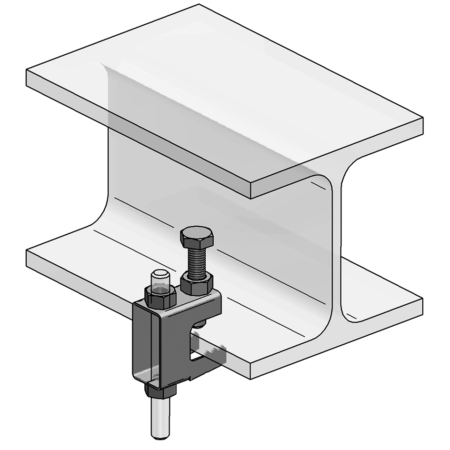 Trägerklammer Stahl PKB M8 Klemmbereich 2 - 20 mm M8