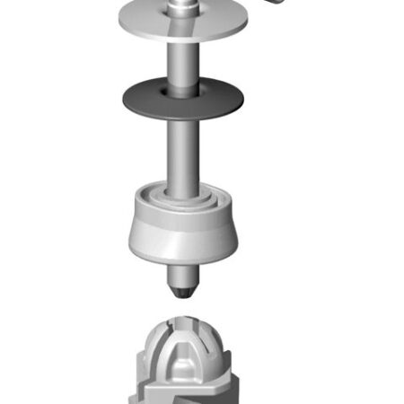 MKW Metallscharnier aus Edelstahl für WC-Sitze MIT Deckel