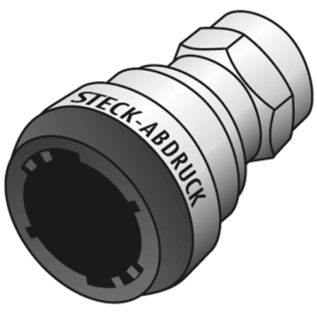NF457A STEELFIX Edelstahl Steck-Abdrück-Übergang mit IG 35x5/4"