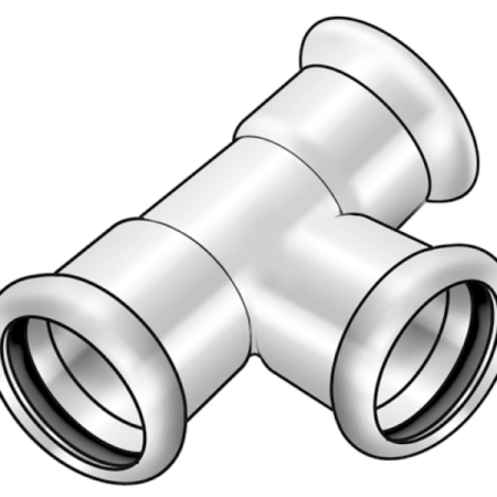 NPI440 STEELFIX Industrie-Edelstahl Press-T-Stück 108/89/108