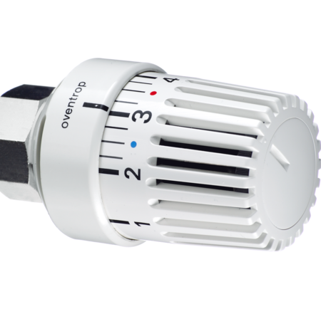 OVENTROP-Thermostat "Uni L" 7-28 C, 0 * 1-5, Flüssig-Fühler, weiß