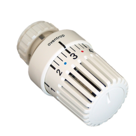 OVENTROP-Thermostat "Uni LD" 7-28 C, 0 * 1-5, Flüssig-Fühler, weiß