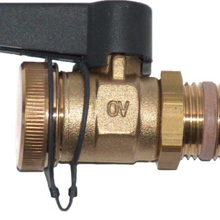 OVENTROP-Kugelhahn"Optiflex",DN15,1/2"AG mit Verschlusskappe, Messing