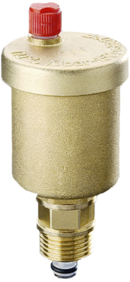 OVENTROP-Schnellentlüfter m.Absperrauto. DN15, 1/2"AG, PN10, Messing