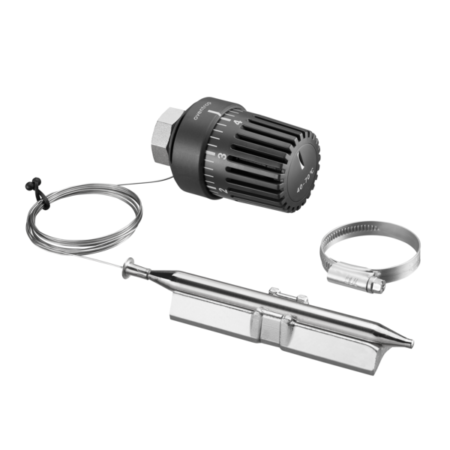 OVENTROP-Temperaturregler m.Anlegefühler 40-70 C, Kapillarrohr 2m,Wärmeleitsockel