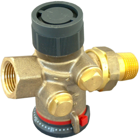 OVENTROP-Regulierventil "Cocon QTZ",ohne Messventile, DN20, 3/4"IG, 150-1050 l/h