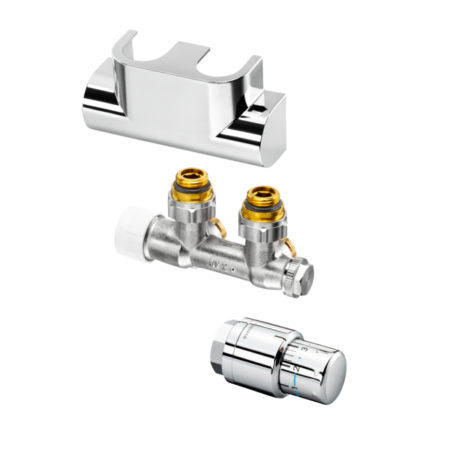Oventrop Anschl. SET Multiblock T/Uni SH Eck, weiß