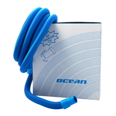 Schwimmbadschlauch Oceanmit elastischer Muffe d=38mm blau l=8m