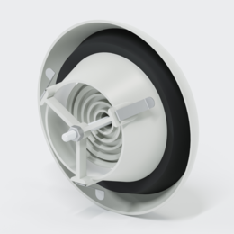 POLO-KWL Abluftventil DN 100, Verteilsystem DN 75