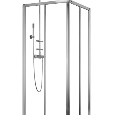 PA DRIVE 1.0 Eckeinstiegshälfte 2-teilig barrierefrei 785x2000 ESG transparent Alusilber rechts