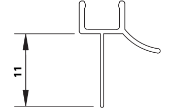 WASSERABWEISPROFIL L=1200 "11" TRA VARIO+