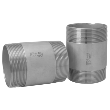 Nords DoppelnippelR-210 1/2 60mm Wkst.1.4404 / 316L(1.4436)