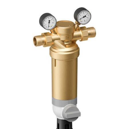 Resideo Hauswasser-Feinfilter F76S 0,1 mm, bleifrei, Tülle 1 1/2", MS-Tasse