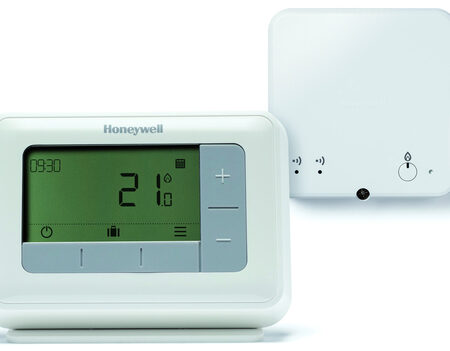 Resideo Raumthermostat T4R per Funk auf Empfängerbox