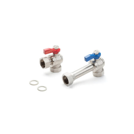 REHAU Eckkugelhahn-Set G1 für HKV/HKV-D/HLV Edelstahl