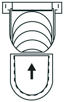 Stirnwand geschlossen f.Top 100/Maxi 100 aus PE / Blech, H=185-260mm