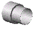 Rauchrohrreduktion 180x150mm schw.lack. Nr.051482016