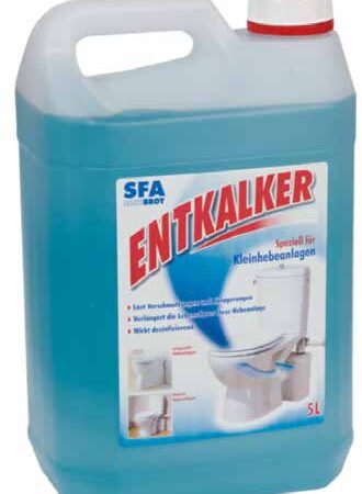 SFA Sanibroy Entkalker/Spezialreiniger für Kleinhebeanlagen, Inhalt 5 Liter, im Kunststoffkanister, ausreichend für 5 Anwendungen