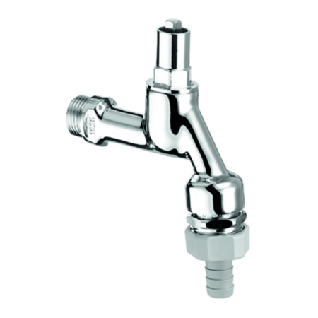 SCHELL Auslaufventil, RFV, Steckschlüsselaufnahme 4-kant SW 6, DN 15 G 1/2 AG, Schlauchverschraubung Ø 14,5 mm (DN 20 G 3/4 AG), chrom
