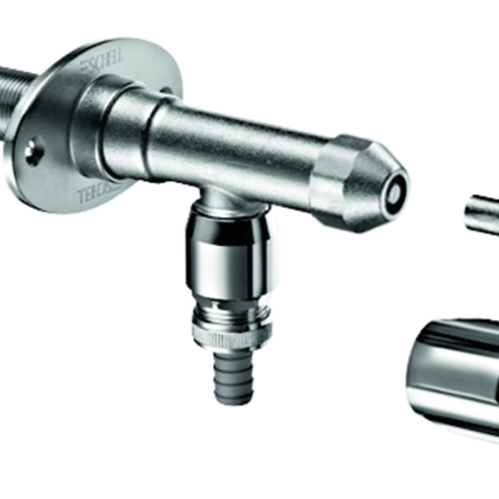 SCHELL Außenwandarmatur POLAR II, Frostsicher Set, Rückflussverhinderer RV, DN 15 G 1/2 AG, Schlauchverschraubung Ø 14,5 mm (DN 20 G 3/4 AG), mattchrom