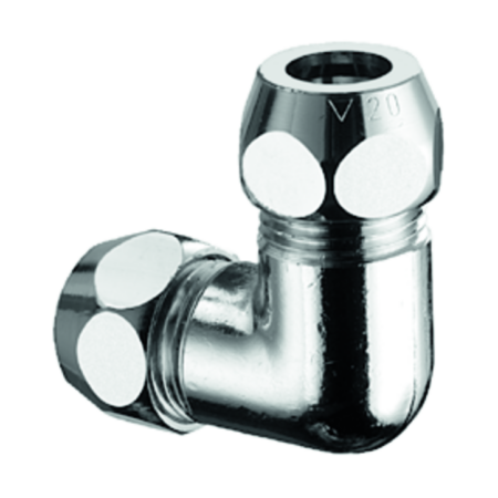 SCHELL Winkel-Doppel-Verschraubung, Ø 10 mm (DN 10 G 3/8 AG), Ø 10 mm (DN 10 G 3/8 AG), chrom