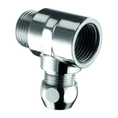 SCHELL T-Stück, DN 15 G 1/2 AG, DN 15 G 1/2 IG, Ø 10 mm (DN 15 G 1/2 AG), chrom
