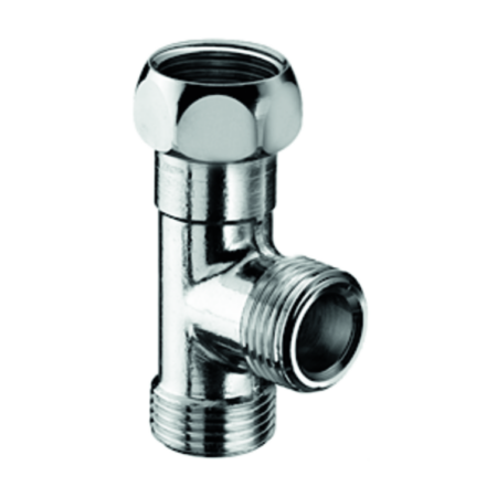 SCHELL T-Stück, Überwurfmutter DN 10 G 3/8 IG, 2x DN 10 G 3/8 AG, chrom