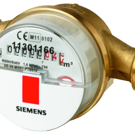 Siemens mech. Kaltwasserzähler in Aufputz Q3=2,5m3/h G3/4 30Gr. 80mm AP