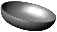 Siederohrboden, EN10253-1, S235 48.3 x 2.6 mm, h= 22 mm