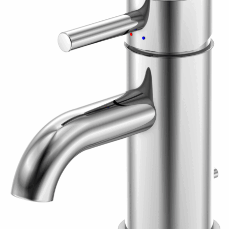 Serie 100 Waschtisch Einhebelmischer mit Ablaufgarnitur Ausladung 100 mm, mit Keramikkartusche, mit Flexschläuchen 3/8 Zoll, chrom
