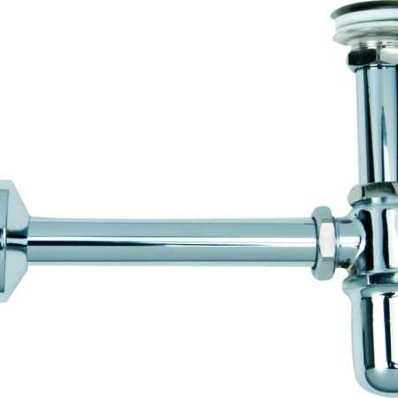 Teka Waschtisch-Gusskappensifon 5/4" mit Ventil, schweres Modell ,chrom