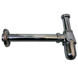 Teka Waschtisch-Gusskappensifon 5/4" ohne Ventil, leichtes Modell ,chrom