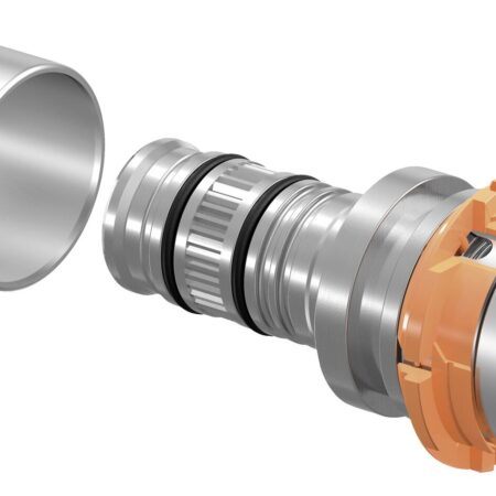 Uponor S-Press Übergangskupplung auf Rapex 25-26