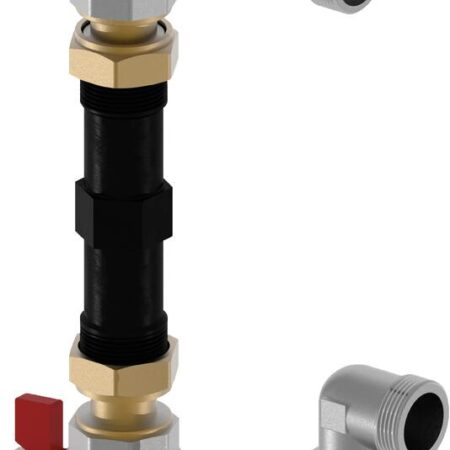 Uponor Vario WMZ - Anschlussset vertikal G1" 130mm