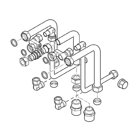 Vaillant VCW-Installations-Set, Austausch Alt-Ins AP/UP