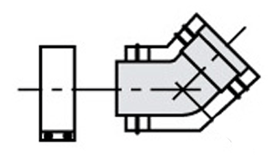 Vaillant Bogen 45 Gr. 80/125mm f.Fassadenverlegung, 2 Stück, Edelstahl
