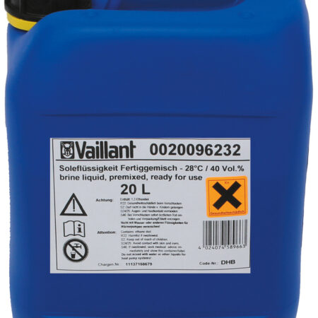 Vaillant Soleflüssigkeit Ethylen-Glykol 44 Vol.-%, Fertiggemisch, 20 Liter