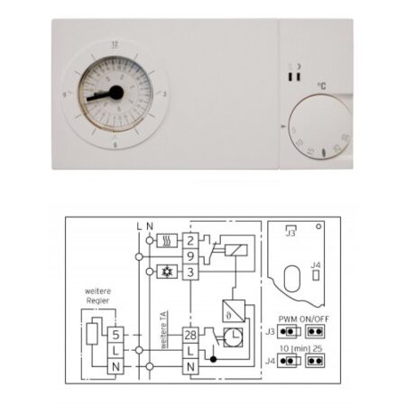 Vaillant Uhrenthermostat easy 3pt Uhrenthermostat mit Tagesprogramm 230 V