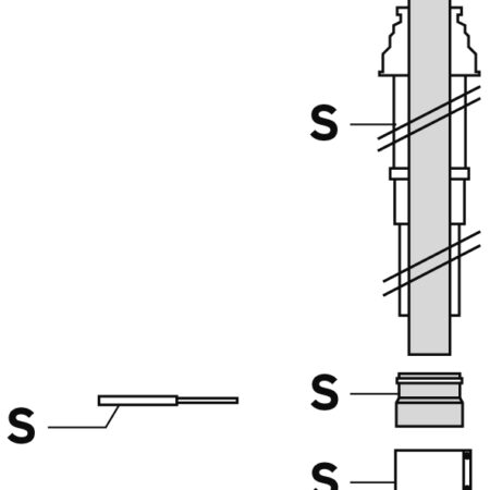 Vaillant Dachdurchfuehrung senkrecht schwarz Nr.303200