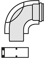 Vaillant Bogen 90Gr.m.Reinigungsoeff. (303836) Ø 60/100 Alu